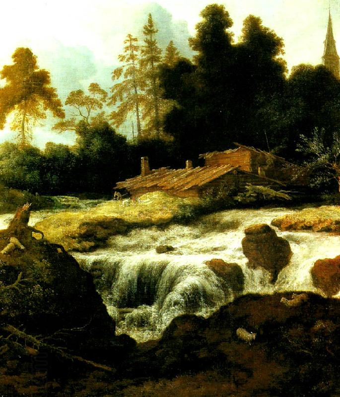 allart van everdingen landskap med vattenfall oil painting picture